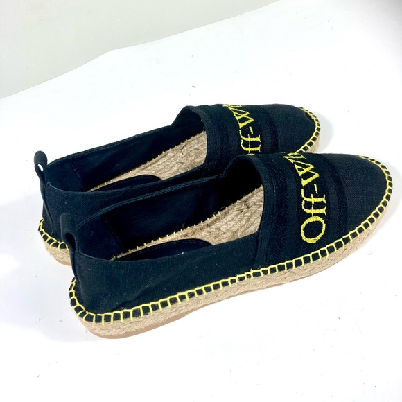 Off-White Bookish Logo Espadrille Black Size 38 NEW - Picture 11 of 17